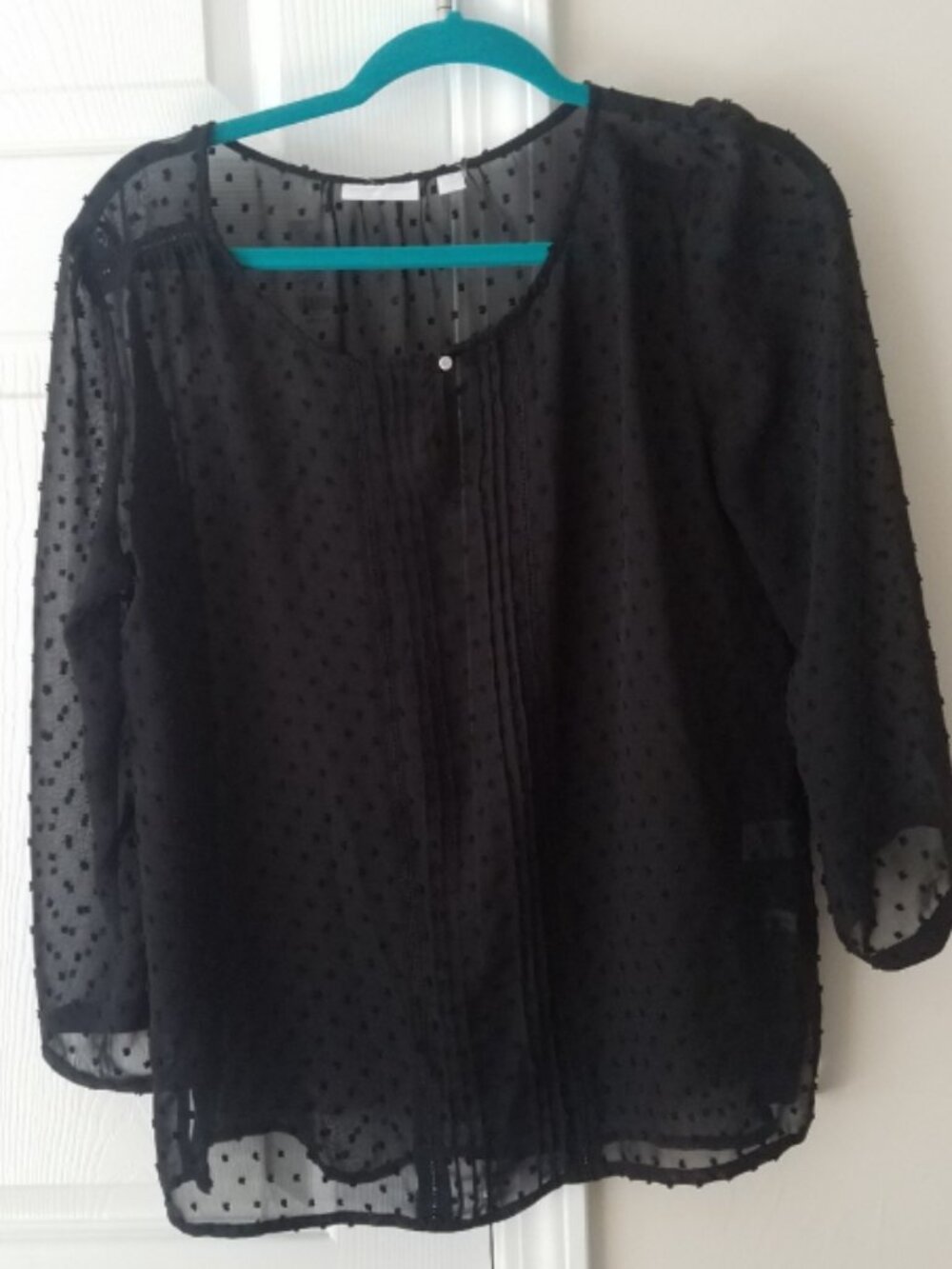 New York & Company Black Blouse Size Medium NWT Career Work Top